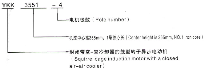 YKK系列(H355-1000)高压YJTFKK5604-2三相异步电机西安泰富西玛电机型号说明